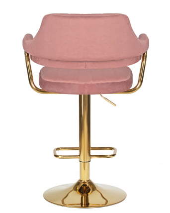 Стул барный DOBRIN CHARLY GOLD (розовый велюр (MJ9-32))_4