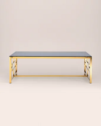 Журнальный стол БРУКЛИН 120x60 Золото стекло smoke_2