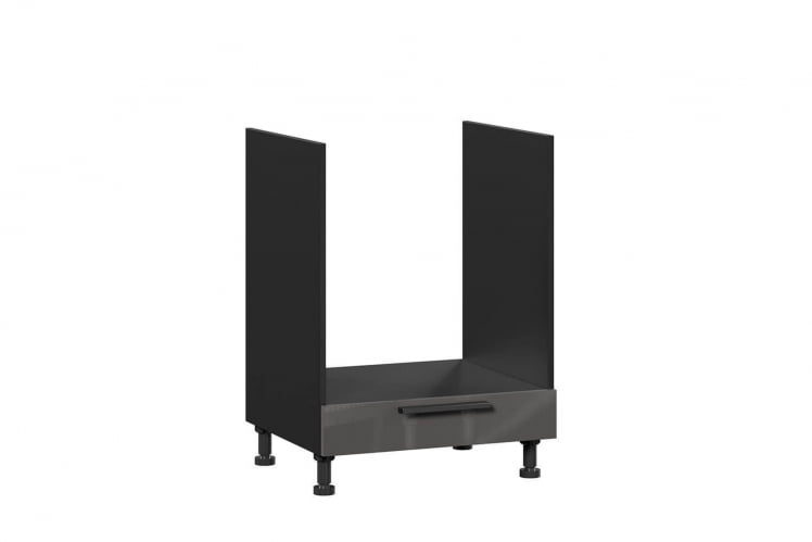 Тумба кухонная 600 для встраиваемой техники Герда ЛД 279.250.000.085 Чёрный/Антрацит глянец_0