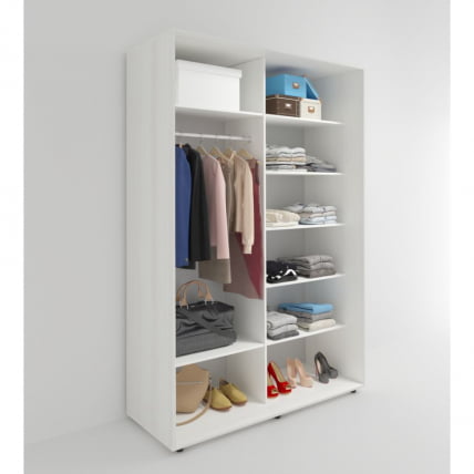 Шкаф-купе 3-х дверный Акцент-Дуэт Д 1400х600 Выбеленное дерево_1