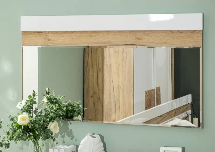 Зеркало настенное 1200 Фиджи ЛД 659.090.000 Дуб Золотой Белый_1