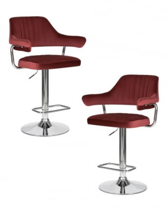 Стул барный ДОБРИН CХАРЛЙ (винный велюр (МДЖ9-35)) 2 шт / DOBRIN CHARLY (MJ9-35))_0
