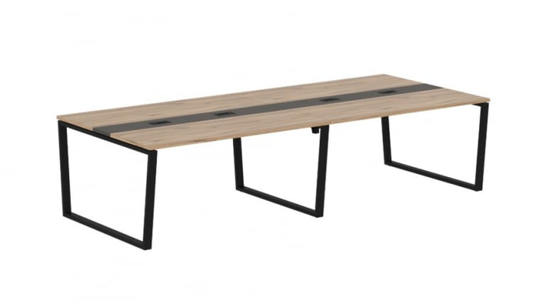 Стол переговорный ЕДИС ЕВCТ 3114 Дуб Денвер светлый Мокко Черный / EDIS EVCT_0