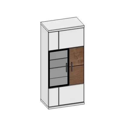 Шкаф-витрина навесной Корано Бм.Кор-33 правый Ольха_0