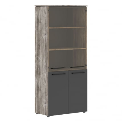 Шкаф комбинированный МОРРИС ТРЕНД МХC 85.2 Сосна Нордик Антрацит / MORRIS TREND MHC_0