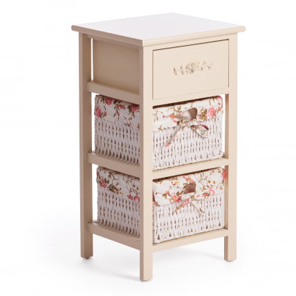 Тумба с 2 корзинами и ящиком Secret De Maison FANTASIE 3 ( mod. 4326 ) Слоновая кость_0