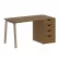 Стол письменный HOME OFFICE VR.SP-3-138.4.A Орех Гварнери/Мокко металл_228594