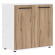 Шкаф с глухими малыми дверьми EDIS ELCS 85.1 Дуб Денвер светлый Черный Белый_3653828