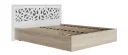 Кровать 1,6 м без ортопеда Мадлен 08 Дуб сонома светлый Ясень белый Серебро_185800
