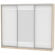 Шкаф-купе B-230х270х60-3(ДСС-Белый-D9D10D9)_356788