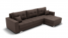 Диван Талисман-3 угол левый/правый (ЗР) Цвет фасада: Коричневый; Тип: Левый/правый; Материал фасада: Металл/Велюр_891150