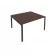Переговорный стол (1 столешница) Metal System Б.ПРГ-1.3 Венге/Антрацит_243268