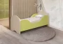 Кровать детская Малышка №7 700*1400 Дуб молочный/Желтый_201637