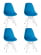 Стул обеденный DOBRIN DSR (ножки хром, цвет голубой (BE-02)) 4 шт_3636947