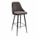 Стул барный KISH (mod. 714) ткань/металл, 50х57х110 см, высота до сиденья 78 см, темно-серый barkhat 14/черный_372227