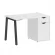 Стол письменный HOME OFFICE VR.SP-3-118.1.A Белый Бриллиант/Антрацит металл_228634