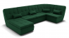 Диван Калифорния-4 (ЗР) Цвет фасада: Зеленый; Тип: Универсальный; Материал фасада: Металл/Велюр_845287