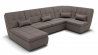 Диван Калифорния-4 (ЗР) Цвет фасада: Серо коричневый; Тип: Универсальный; Материал фасада: Металл/Велюр_845292