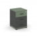 Тумба опорная/приставная с 3-мя ящиками CONCEPT CN.TUO-001 B/W Кобо Антрацит_1024420