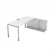 Стол рабочий, прямолинейный три опоры, правый GLOSS LINE НСТП-П.985 Белый Премиум_219373