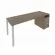 Рабочая станция с опорной тумбой Metal System Б.РС-СТП -1.4 Вяз/Серый_239435