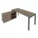Рабочая станция на П-образном м/к с опорной тумбой левая Metal System БП.РС-СТС-2.5 Л Вяз/Антрацит_242525
