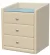 Тумба прикроватная с 3-мя ящиками №5 Бежевая_200411