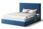Кровать Леона, 2000 * 1400 мм (без опор), велюр Бренди лайт 08 (синий), (б/основания, б/матраса)_888447