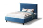 Кровать МИРА 2000*1600мм (на опорах), велюр Бренди лайт 08 (синий), (б/основания, б/матраса)_873226