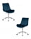 Кресло офисное DOBRIN DORA (синий велюр (1922-20), хромированная сталь) 2 шт_3636808
