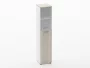 Шкаф 4 узкий  верх стеклянная дверь, низ закрытый Deka 10.19.19Л Дуб Сантана светлый/Белый_91929