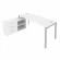 Рабочая станция на П-образном м/к с опорной тумбой левая Metal System БП.РС-СТС-2.5 Л Белый/Серый_242521
