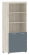 Шкаф с 1 комплектом глухих малых дверей и топом Torr LUX TLHC 85.5 Сосна Эдмонд Серо-голубой_636041