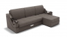 Диван Дубай-2 с оттоманкой угол левый/правый (ЗР) Цвет фасада: Серо коричневый; Тип: Левый/правый; Материал фасада: Металл/Велюр_801727