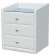 Тумба прикроватная с 3-мя ящиками №5 Белая_200414